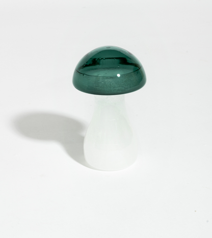 Mushroom storm glass - emerald green