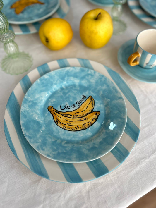 Banana Plate "Life is beautiful"