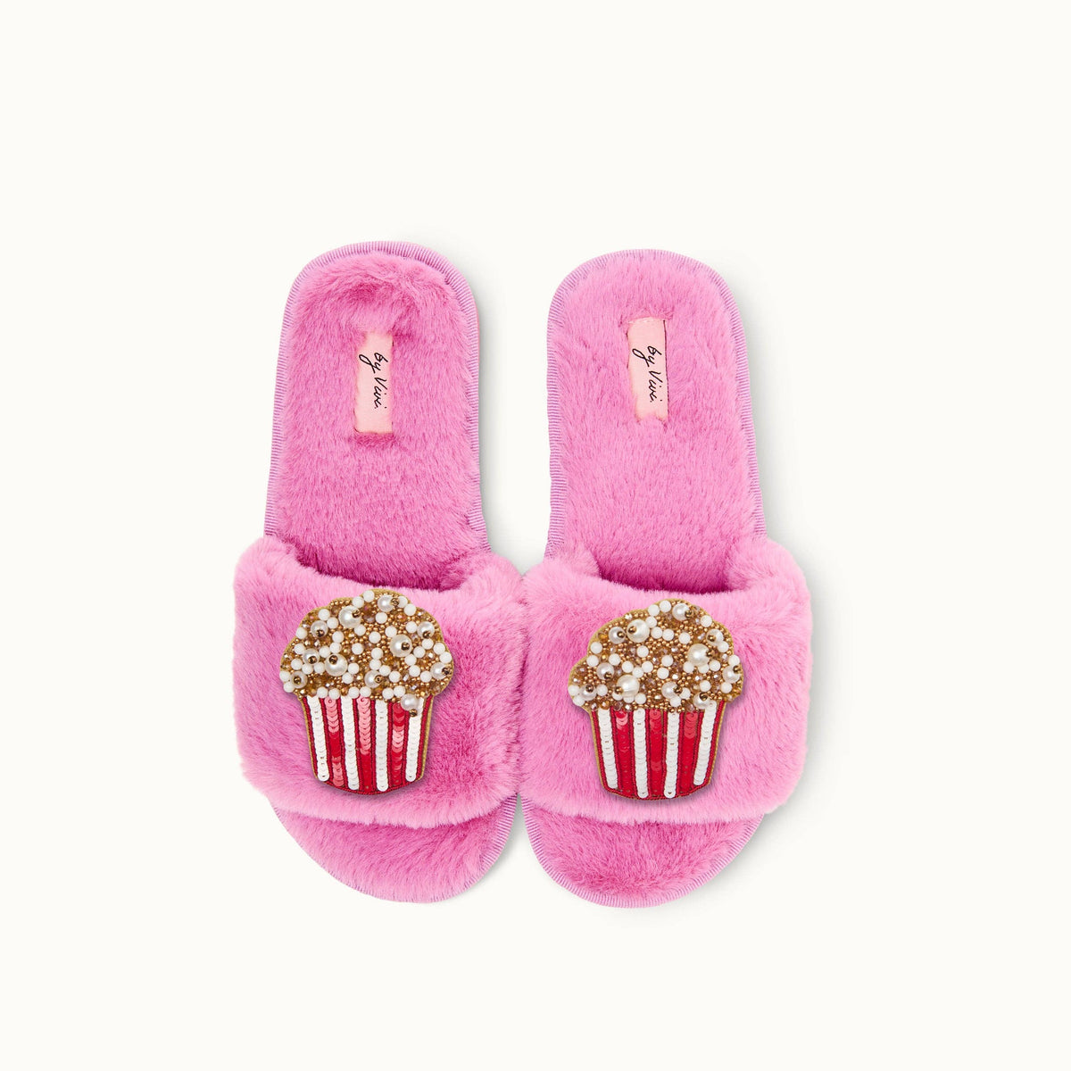 Coppia di spille a forma di pantofole - Popcorn