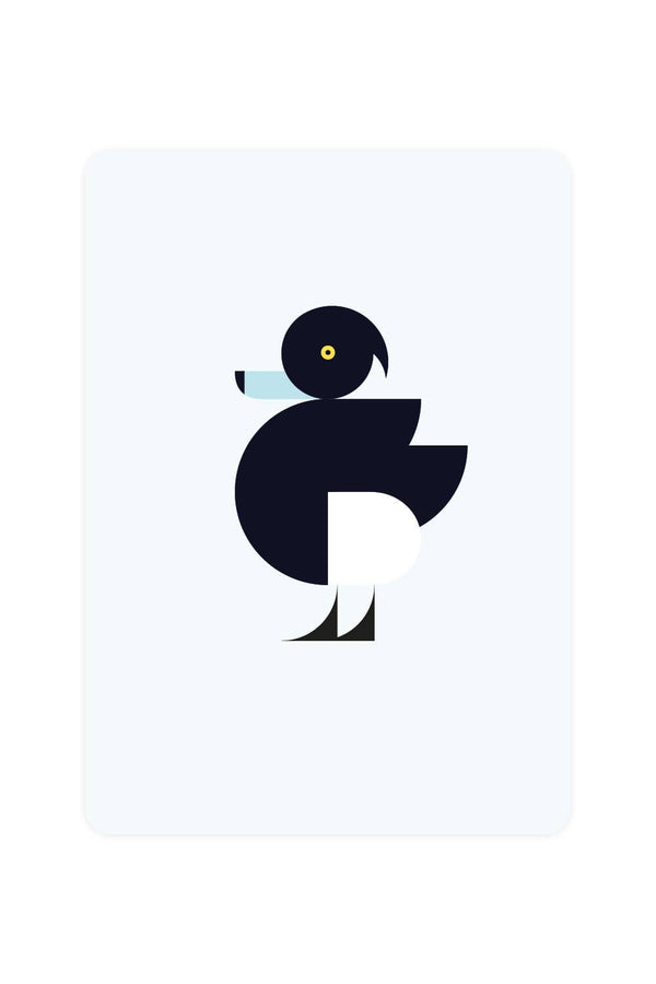 Postcard with tufted duck