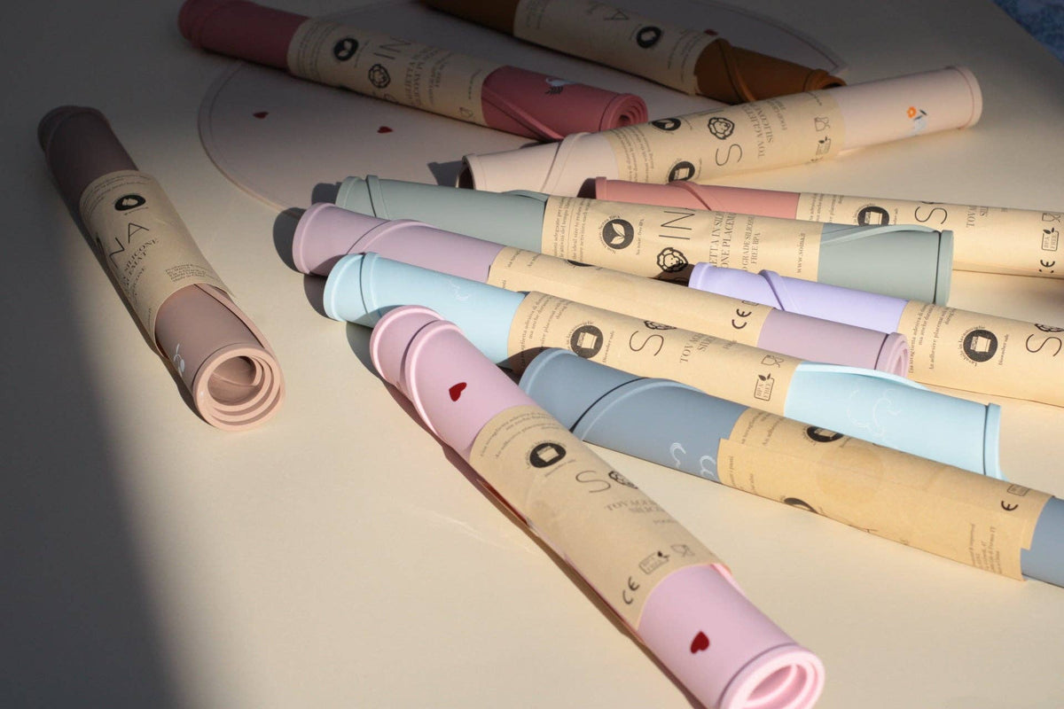 Tovaglietta in silicone a forma di gatto - Crema