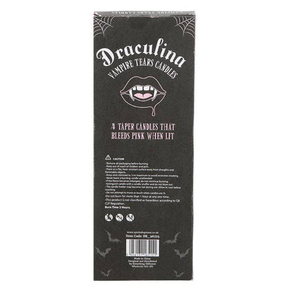 Ensemble de 4 bougies gothiques roses Vampire Tears saignantes pour Halloween