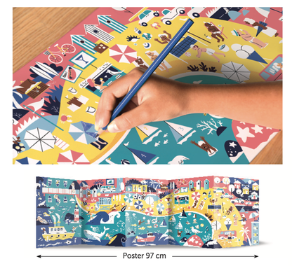 Panorama à colorier Bord de mer