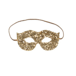 Kostümmaske mit goldenen Pailletten