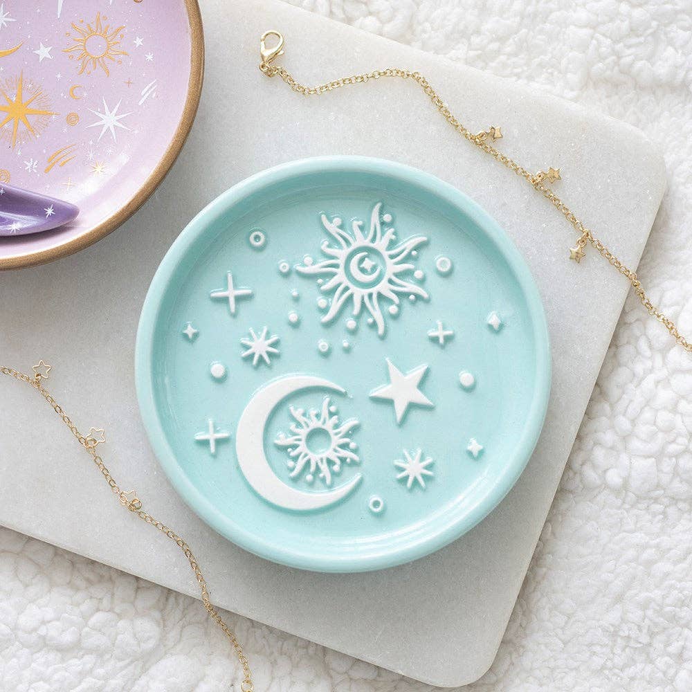 Coupelle à bibelots Lune bleue et Soleil