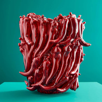 Chili vase, burgundy