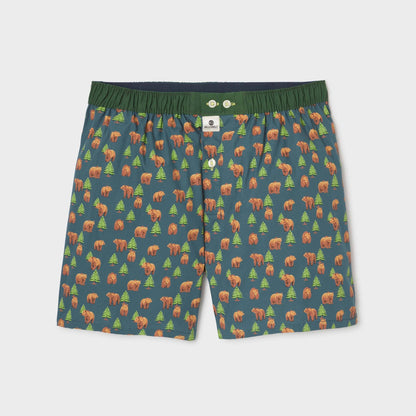 Caleçon en 100% Coton Biologique - Ours brun