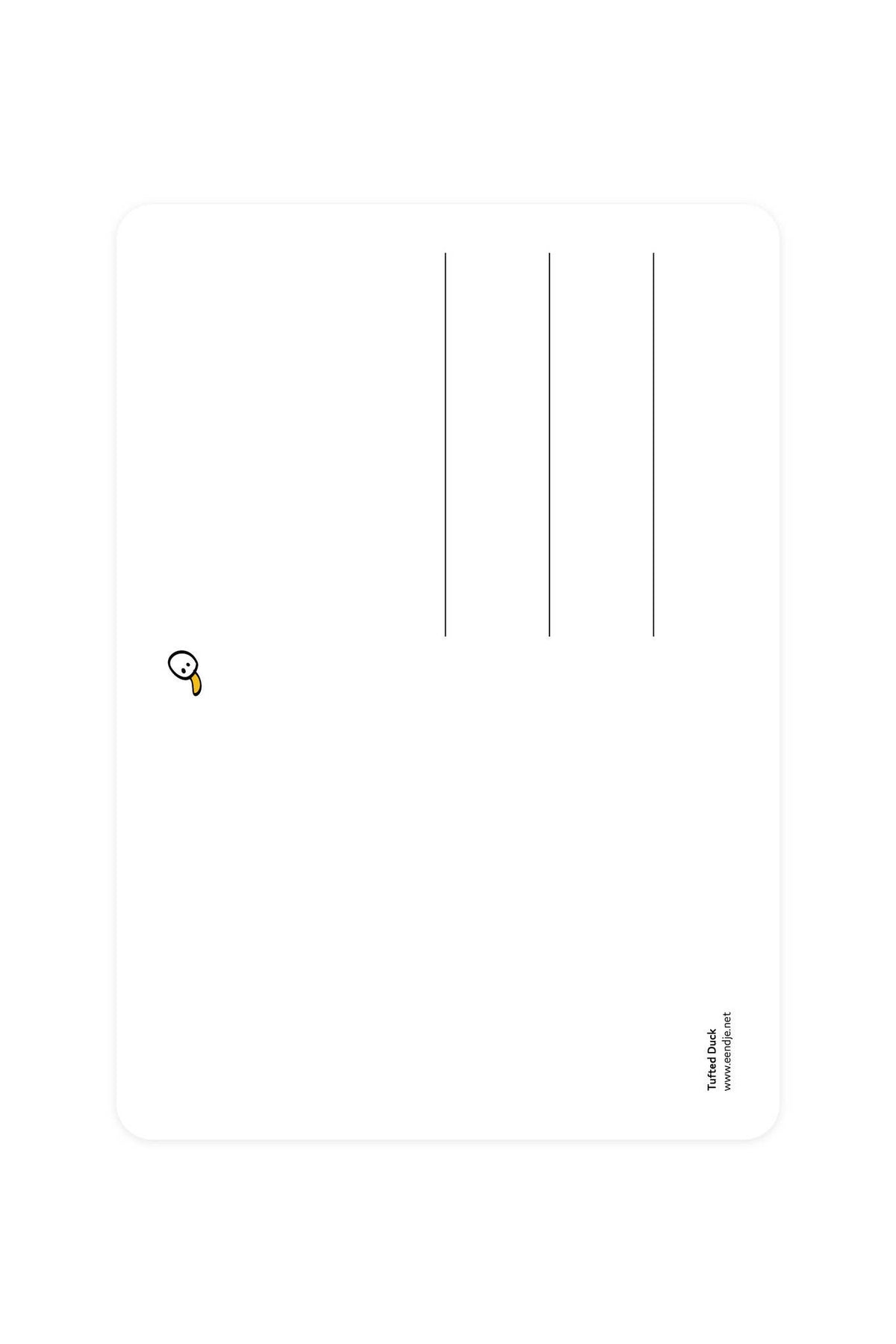 Cartolina con un'anatra tufted - Lucky Ducky