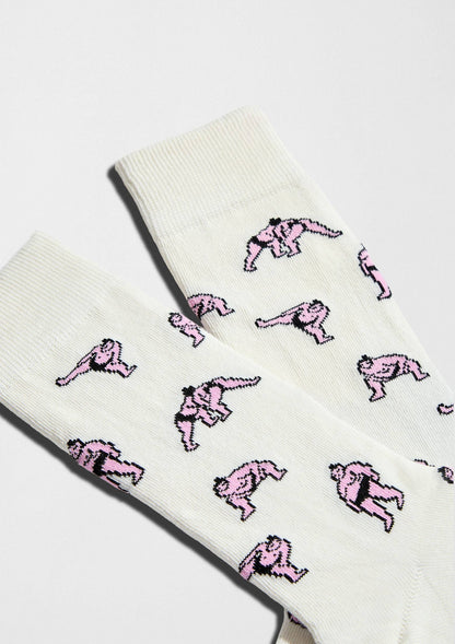 BeJapan Sumo - Chaussettes 100 % coton biologique: Blanc cassé / 41/46