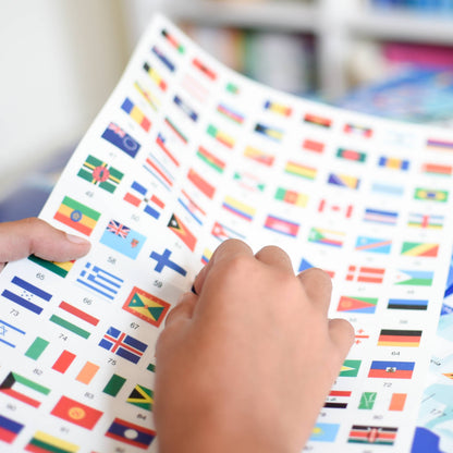 Flags - Sticker poster - Montessori-inspired Discovery
