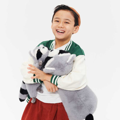 Ultra-soft raccoon plush toy (38 cm) - 0+