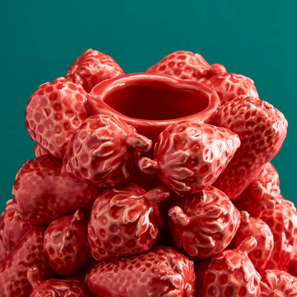 Strawberry Vase, Red Stoneware, 20 x 20 x 25 cm