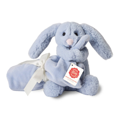Peluche Lapin Bleu Clair avec Doudou – 15 cm