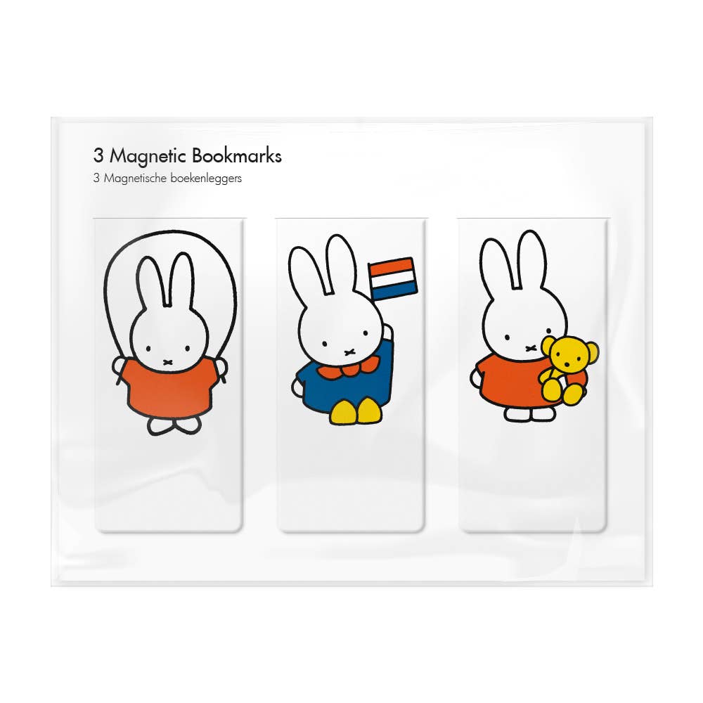 Magnetic bookmark, set of 3, Miffy playing