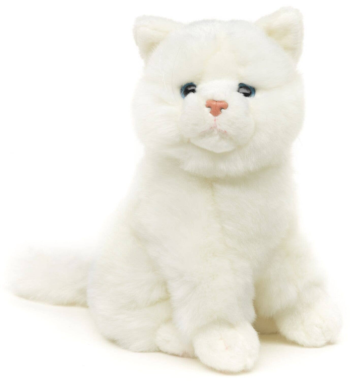 Peluche chat blanc assis