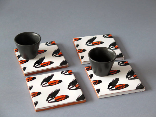 Ceramic coasters, designer molds