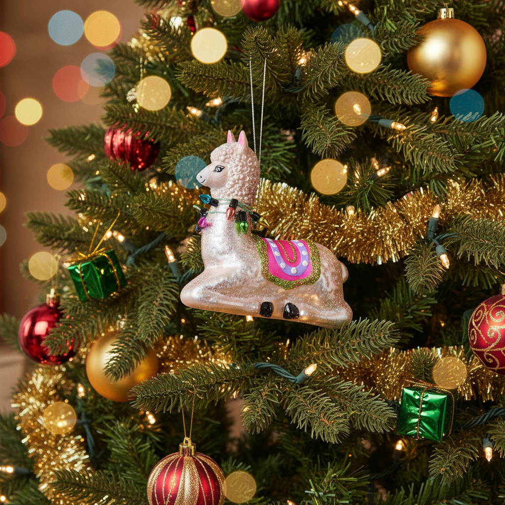 Christmas Alpaca Hanging Decoration