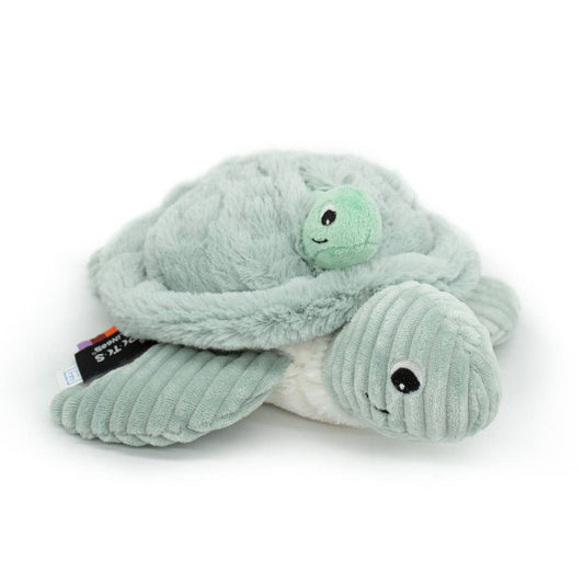 Peluche Ptipotos Maman et Bébé Tortue - Menthe