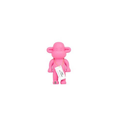 Ornament - Monkey Figurine 'The Legend' - Resin - Pink - 11x7x19cm
