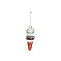 Cono gelato a forma di palla di Natale, menta e cioccolato