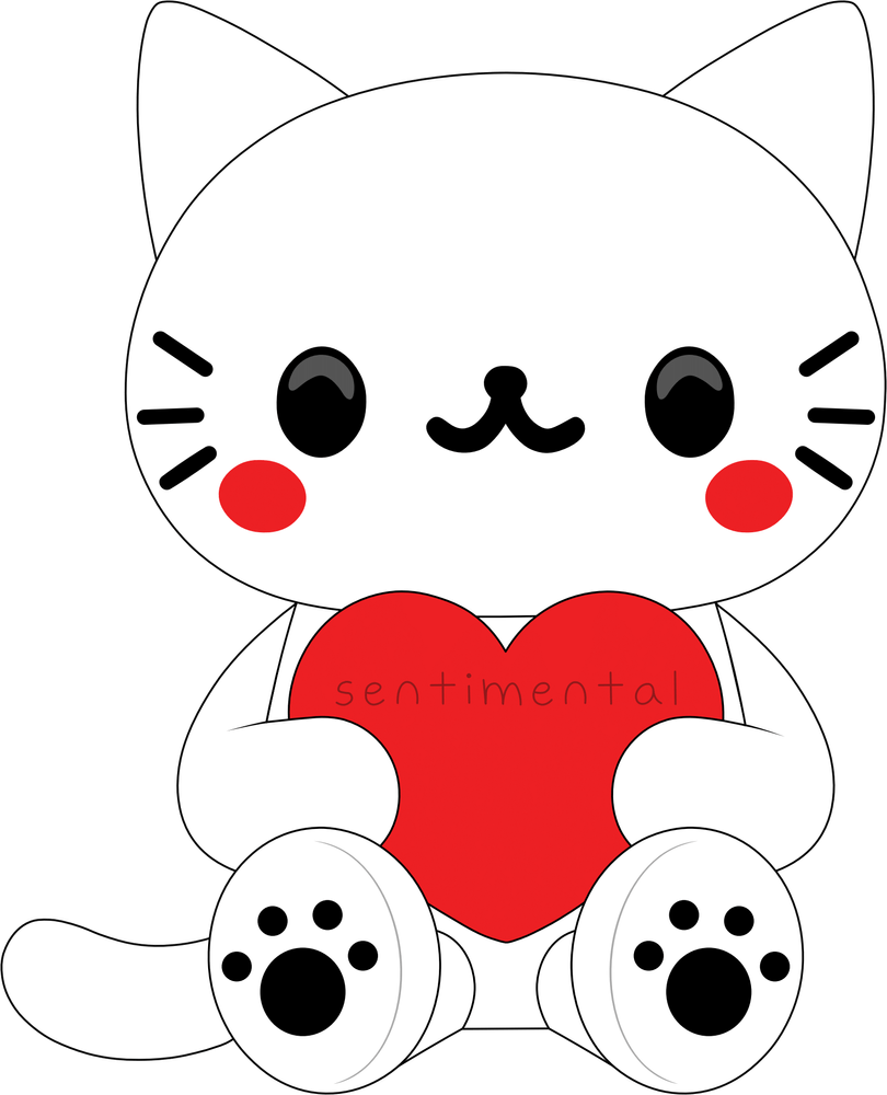 Sentimental Kitty Plush (9in)