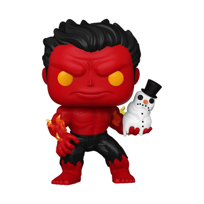 Pop! Red Hulk with Snowman 