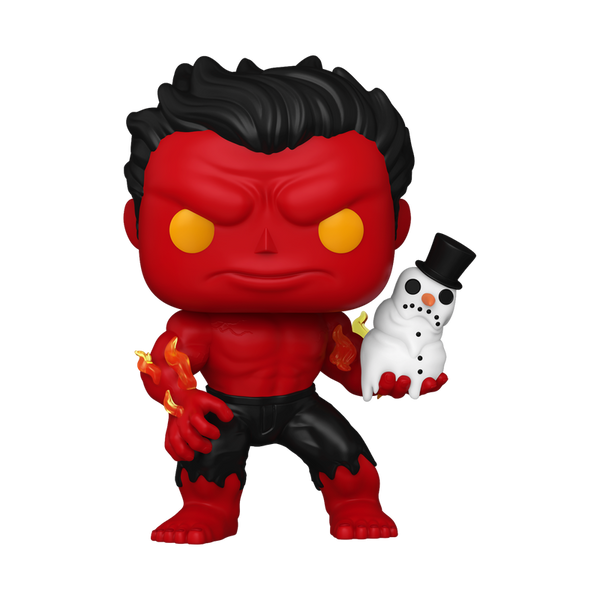 Funko Pop! Red Hulk avec Bonhomme de Neige – Avengers