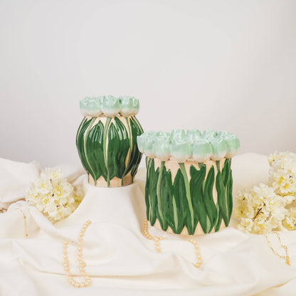 Vase Tulipes - Menthe/Vert