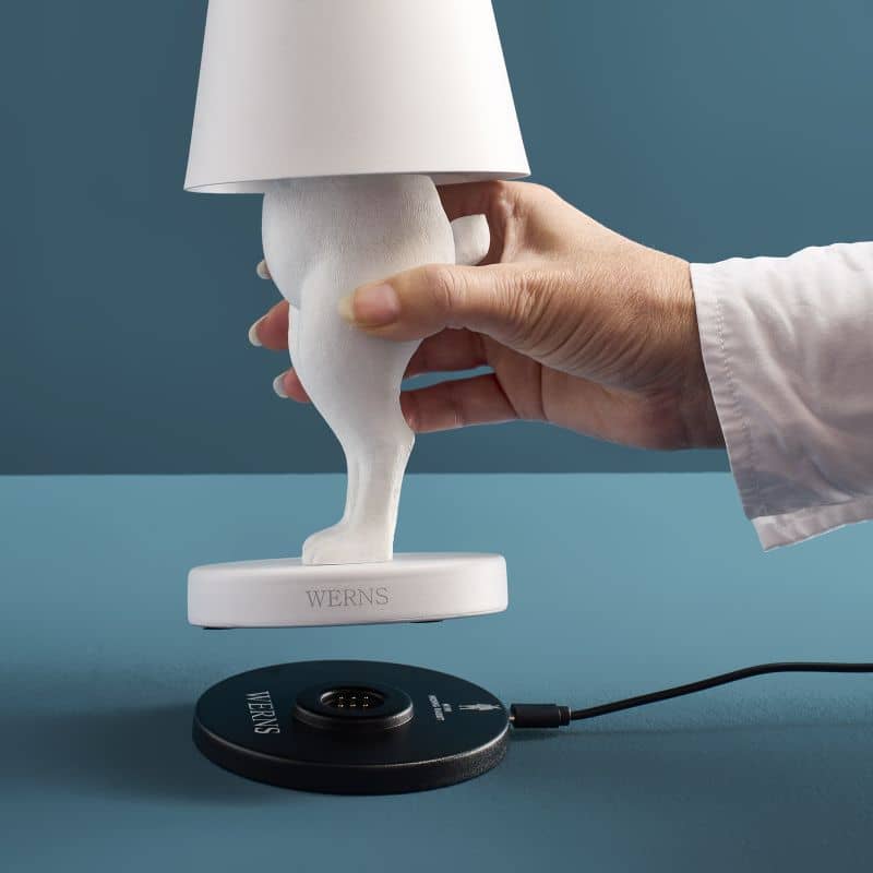 Lampe de table LED Hiding Rabbit, Blanc