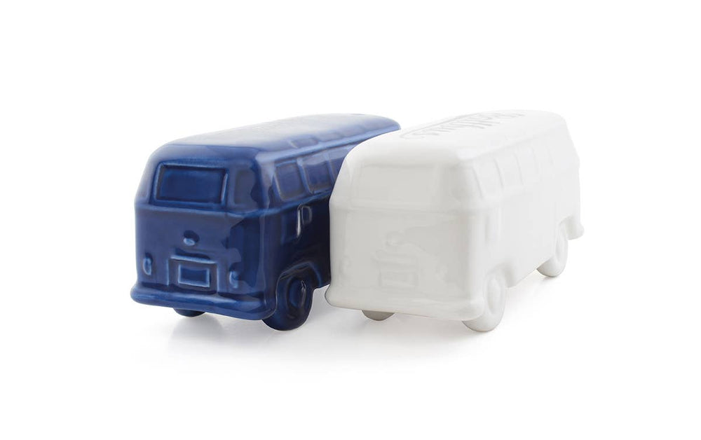 Salière et Poivrière Combi VW T1 - Blanc/bleu