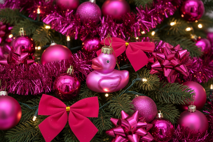 Pink Bath Duck Christmas Ball