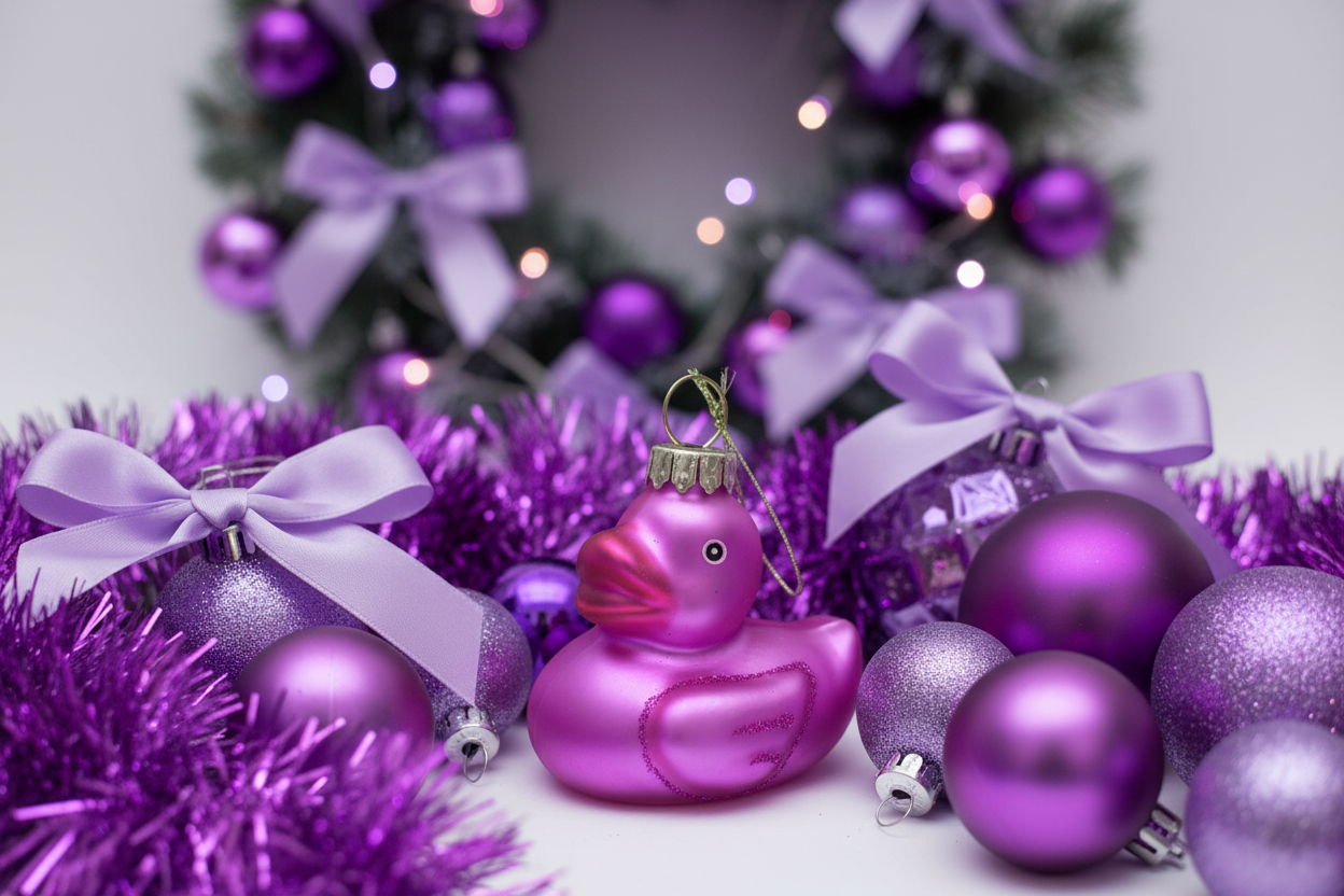 Pink Bath Duck Christmas Ball