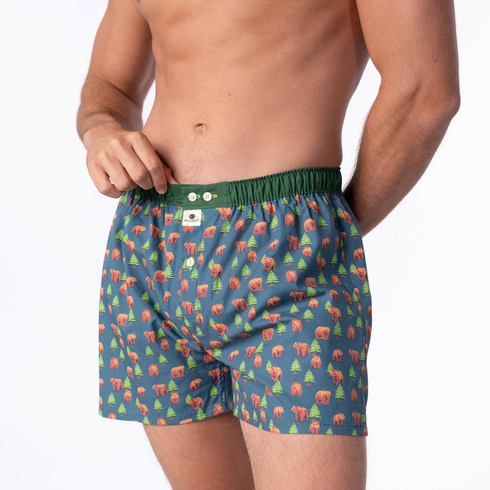 Caleçon en 100% Coton Biologique - Ours Brun