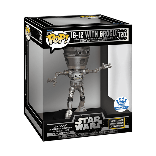 Pop! Deluxe Lights and Sounds IG-12 with Grogu
