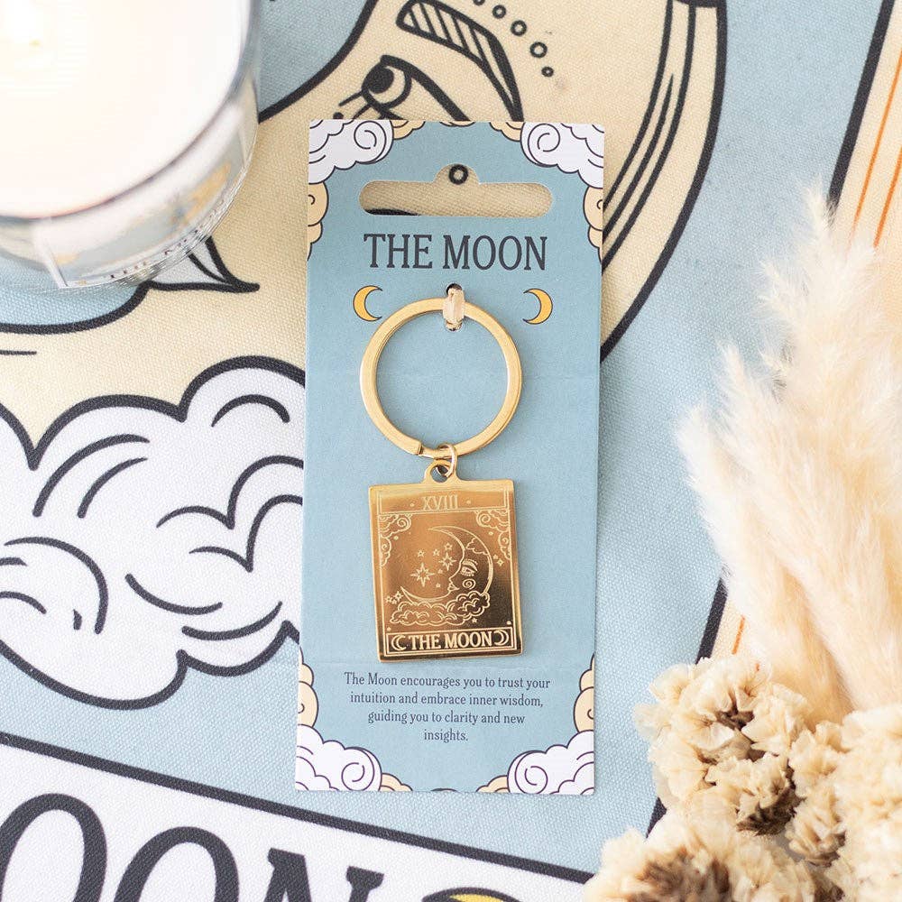 Moon Tarot Card Keychain