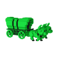 Pop! Rides Super Deluxe: il carro e i buoi dell'Oregon Trail (verde e nero) 