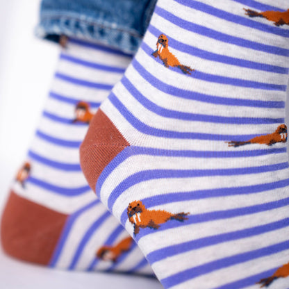 Combed Cotton Animal Socks - Walrus