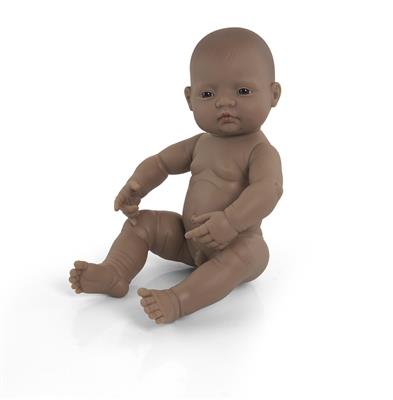 ML Poupées: POUPÉE BÉBÉ GARCON LATINO-AMERICAIN 40cm, parfumée vanille, imperméable, poupée sexuée, en résine. Made in Spain, 10m+