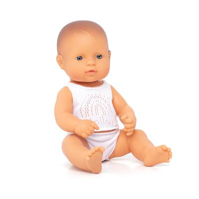 ML Poupées: POUPÉE BÉBÉ GARCON EUROPEEN 32cm, parfumée vanille, imperméable, poupée sexuée, en résine, en boîte. Made in Spain, 10m+