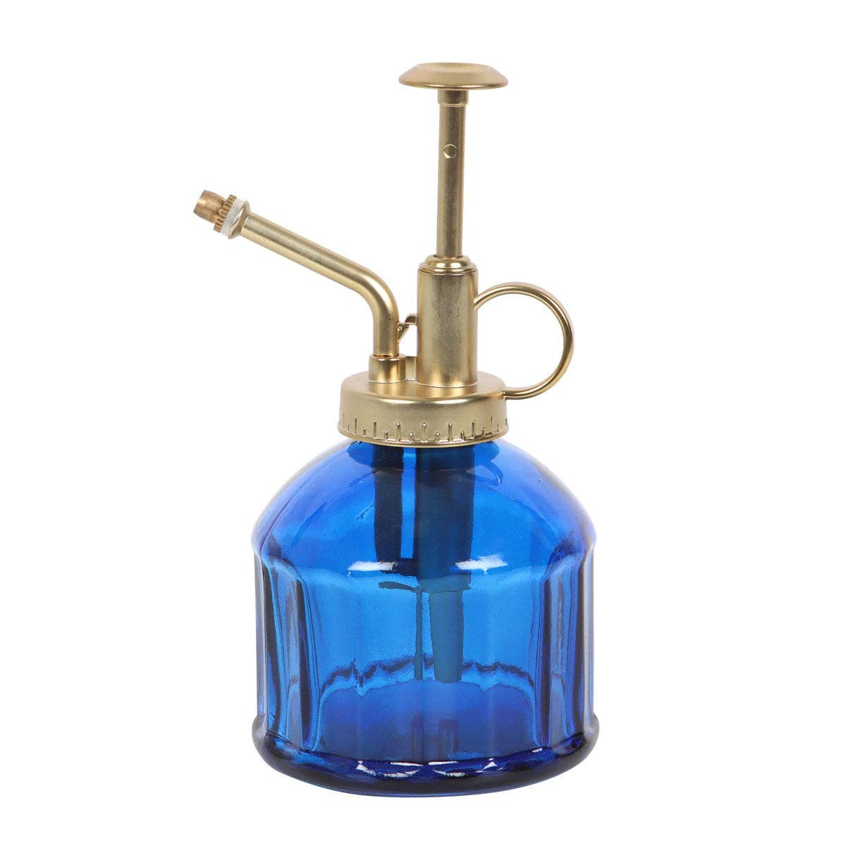 Petit vaporisateur en verre bleu pour plantes