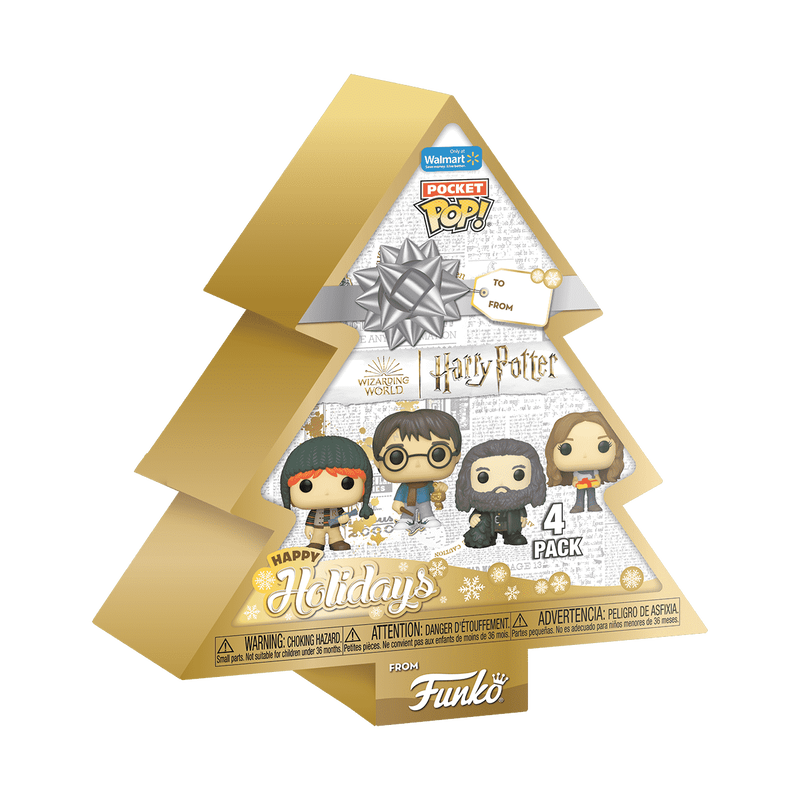 Confezione da 4 Pocket Pop! Holiday Harry Potter