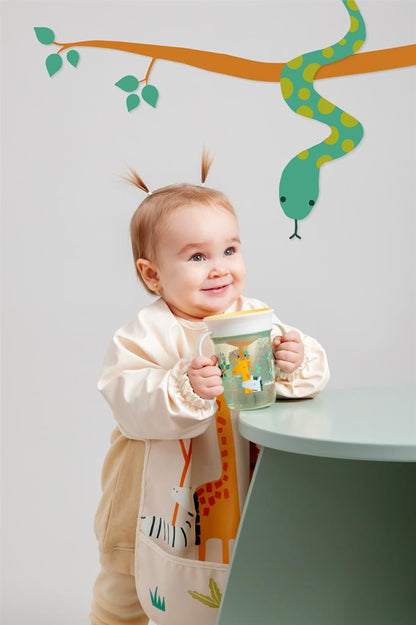 Jungle Animals Long Sleeve Bib