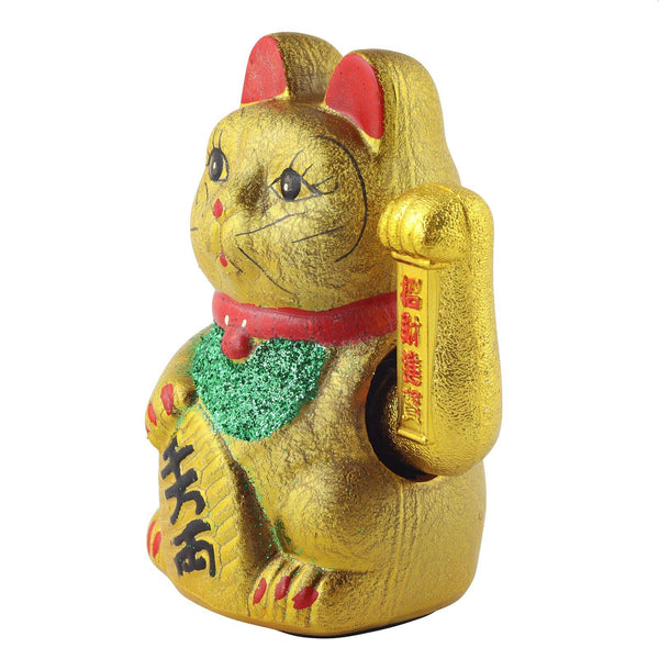 Lucky Gold Ceramic Cat 17cm