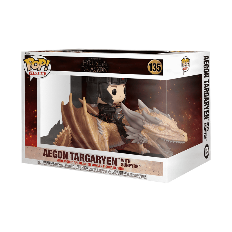 Pop! cavalca la Deluxe Aegon Targaryen con Sunfyre