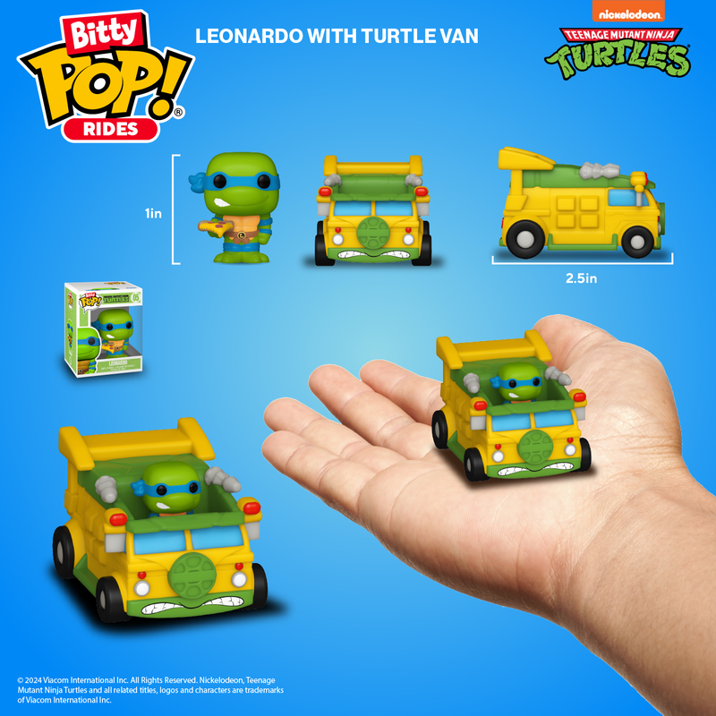 Bitty Pop! Ride Leonardo and Turtle Van