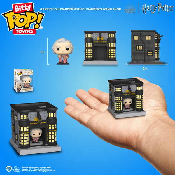 Funko Bitty Pop! Towns Garrick Ollivander et le Magasin de Baguettes d'Ollivander – Harry Potter