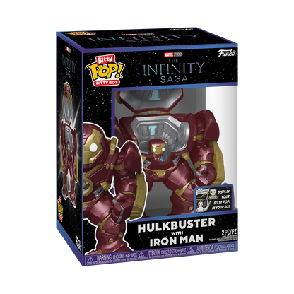 Bitty Pop! Bitty Bot Hulkbuster with Iron Man – packaging officiel Funko