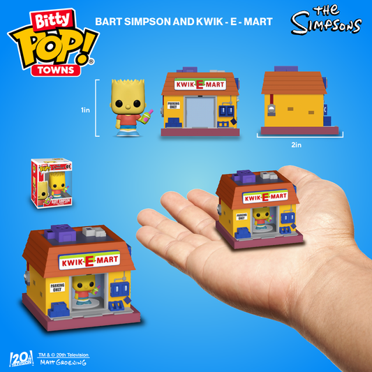 Bitty Pop! Towns Bart Simpson and Kwik-E-Mart 