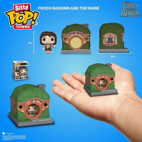Funko Bitty Pop! Towns Frodon Sacquet et la Comté – Le Seigneur Des Anneaux