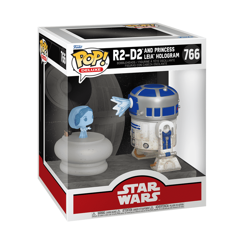 Pop! Deluxe R2-D2 e ologramma della Principessa Leia